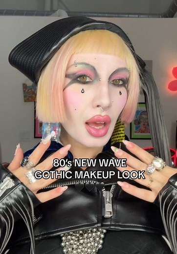 Been hella inspired by all the 80s gothic makeup looks I’ve been seeing on the runways this szn🖤 @Huda Beauty @OFRA Cosmetics, LLC @Mehron Makeup @milkmakeup @Fenty Beauty #fyp #grwm #makeuptutorial #beautytok #grwm #ootd #fashiontiktok #pfw #editorialmakeup #runwaymakeup #goth #gothicmakeup #newwave #80smakeup