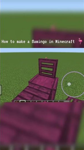 How to make a flamingo in Minecraft 🦩 #minecraft #gaming #tutorial #minecraftbuilding