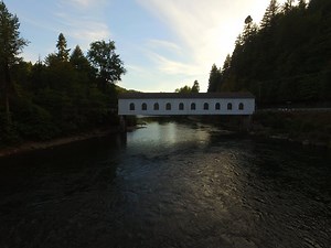 20K views · 265 reactions | Goodpasture Bridge is located on the Mckenzie River, It was built in 1938, and is the second longest covered bridge in Oregon. Recently rated in the top 10 for covered bridges in the United States. https://youtu.be/6UQDP930E7s | McKenzie River Drone Photography | Facebook