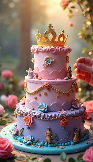 DISNEY PRINCESS CAKE 🎂👑✨ Miniature Workers Crafting a Fairytale Masterpiece!