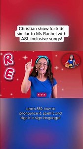 Learn the Color Red with Christian Ms Rachel and ASL! #christian #colors #toddlers