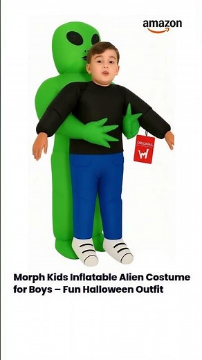 Morph Kids Inflatable Alien Costume for Boys – Fun Halloween Outfit #MorphCostume #halloween #alien