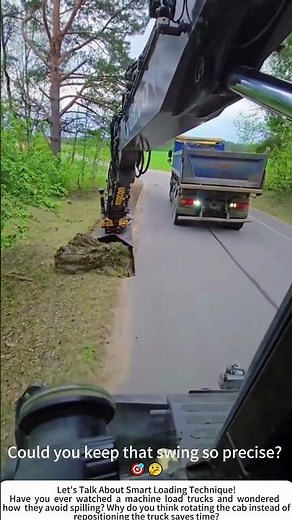 Excavator Loading Road Waste into Dump Truck – Smooth and Efficient 🚧🚛