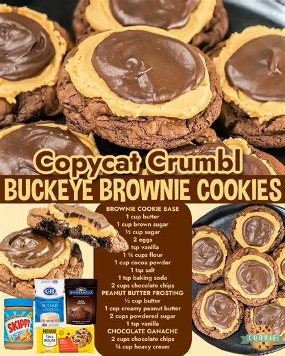 93K views · 902 reactions | Copycat Crumbl Buckey Brownie Cookies!...