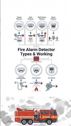 Fire Alarm Detectors Explained in Simple Terms 🚒🔥 #FireAlarm#FireAlarmSystem#smokedetector