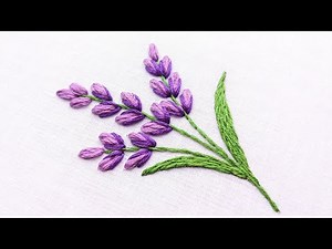 VERY EASY LAVENDER HAND EMBROIDERY FOR BEGINNERS