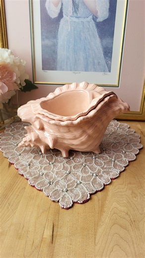 Vintage Pink Conch Shell Planter Retro 80s Coastal/beach , Ceramic ,indoor Planter , Tropical Home Decor. - Etsy
