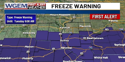 First Alert: Freeze Warnings in effect Monday night