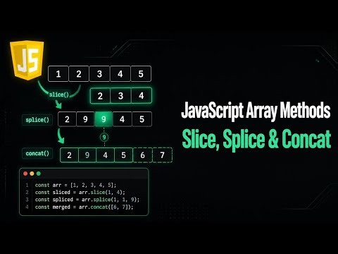 JavaScript Array Methods | Slice, Splice | 21/Jul/2026