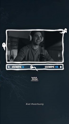 Animated Halloween Horror Webcam Overlay for Twitch Streamers #twitch #streamer