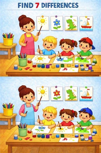 Find 7 Differences 🧠👀 | Can You Spot Them All?
