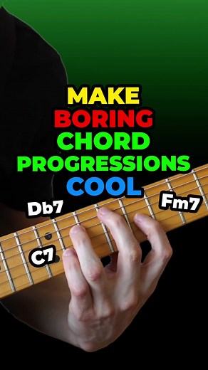 Make Boring Chord Progressions Cool Age reveal at 1M YouTube subs. (link in bio) #guitar #guitartok #music #theory #chords #progression #boring #cool #fyp