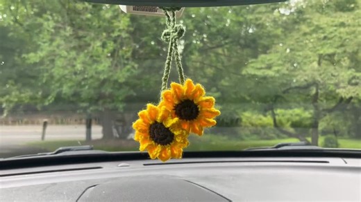 Crochet Sunflower Harry Styles PDF PATTERN, Mirror Hanger for Car, Knit Flower Keychain, Flower Decor Inspo, Easy Decoration, Nature Daisies - Etsy