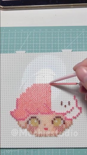 Móc khóa hạt nhựa ủi từ chart của follower 💖 #diy #handmade #pixelbeads #shorts
