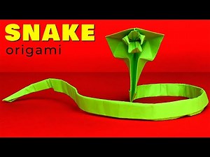 Paper snake origami easy tutorial. Origami Cobra. How to make paper snake