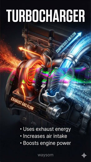 Turbocharger Explained ⚙️ #education #mechanicalengineering #AutoEngineering #EngineeringShorts