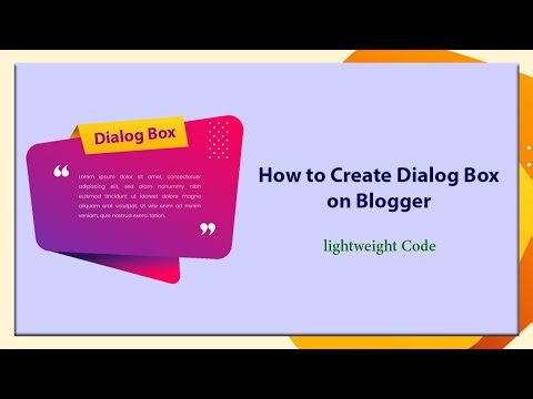 How To Create Dialog Box On Blogger | Creating Material Design Dialog Box with jQuery on Blogger