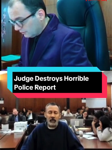 Judge Destroys Horrible Police Report. #usacourt #short #judge | court reporting