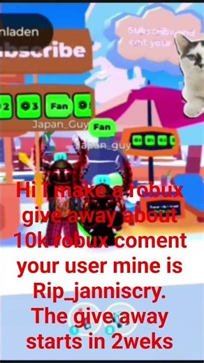 10k give away Roblox pls donate😝