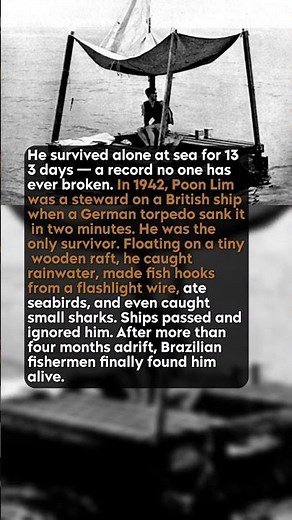 He Survived 133 Days Alone On A Raft #short #history #ww2