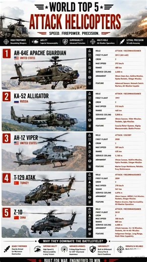 IsWorld's Top 5 Attack Helicopters Ranked (2026)