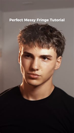 Lucas Wood on Instagram: "Try this for a perfect messy fringe #fyp #hairstyle #fringe #hairtutorial"