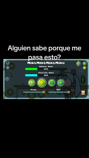 Porfavor alguien ayudeme como paso ese salto #geometrydash #miku #bug