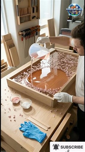 This Cherry Blossom Epoxy Table Will Blow Your Mind #homecrafts #craft #epoxy