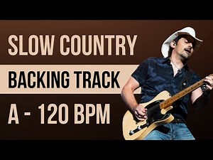 Slow Relaxing Country Backing Track in A Major