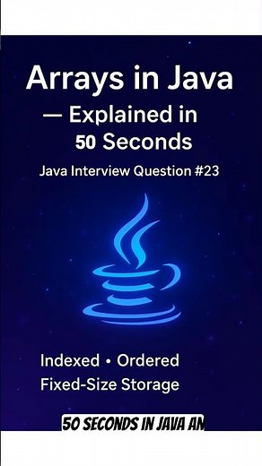 What are Arrays in Java. Explained in 50 Seconds 🔥 📈 #viral