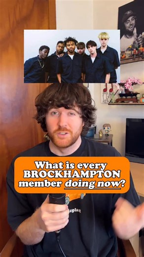 Kind of Consistent on Instagram: "made this video before i got my appendix taken out 😭 to stay on topic though — brockhampton strung together years of notoriety as a group, but since they broke up in 2022, they've continued to impact the culture in a variety of ways kevin abstract dropped 2 albums, blanket and blush, as well as making a side project with dominic fike called geezer matt champion released his debut album mika's laundry with people like dijon and jennie (and henry kwapis &#
