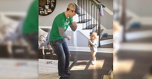 Toddler Teaches Dad To Do Her Favorite Irish Stepdance