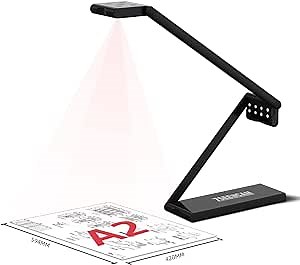 13 MP USB Document Camera for Teacher Teaching Finance Office, 4K UHD A2 Size Capture, with Dual Mode LED Fill Light and Auto Focus, Distance Learning Network, Remote Work, Classroom Use
