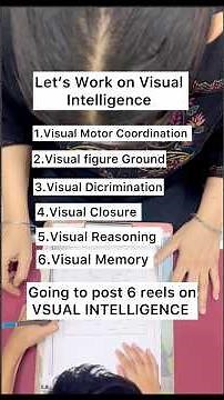 Let’s work on Visual Intelligence,Visual Motor Coordination | Better Scanning |Better Understanding