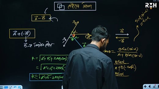 ভেক্টরের বিয়োগ - Redwan Hushen 🔥 কলেজ লাইফের শুরু থেকেই HSC Physics এর একাডেমিক ও এডমিশনের এর প্রস্তুতি নিশ্চিত করতে এনরোল করো HSC Physics 1st Paper Basic to Pro X Do or Die Course এ! 🔥 কোর্স লিংক কমেন্টে! | Redwan’s Method HSC -RMH
