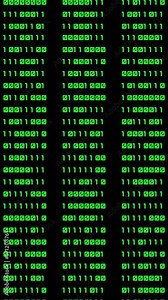 Abstract binary code background with green digits moving up the screen. Data, code, decryption and encoding concepts. Vertical seamless loopable background.