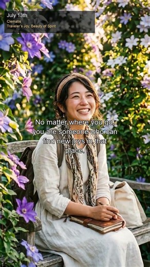 Born on July 13th? Your flower language is "Traveler's Joy, Beauty of Spirit" 🌸