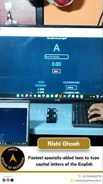 A Triumph of Skill and Determination: Fastest Typing Record by Specially-Abled Teen || Rishi Ghosh