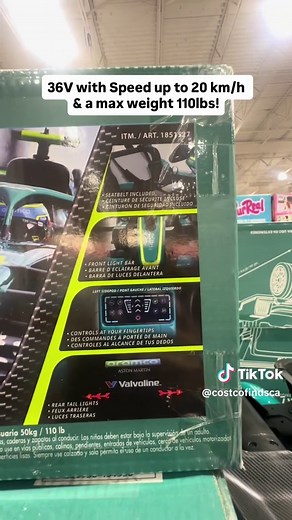 F1 Aston Martin Go-Kart at Costco! eud 36V with Speed up to 20 km/h & a max weight 110lbs! This looks super fun! #costcofindsca #costcocanada #f1 #costcodeals #gokart