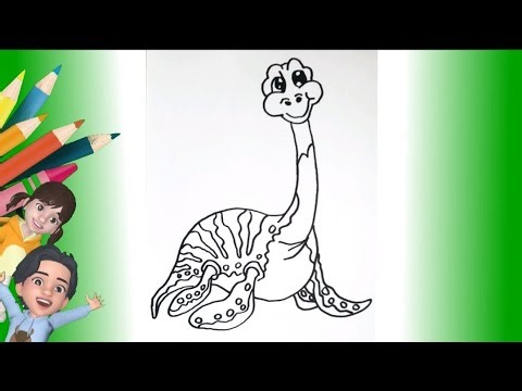 drawing plesiosaurus for kids & toddlers_ #kidsart #drawforkid #drawanimal #dinosaur