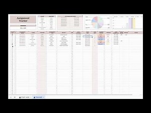 📚 Assignment Tracker for Students | Google Sheets & Excel | Track Due Dates, Progress, Grades & More
