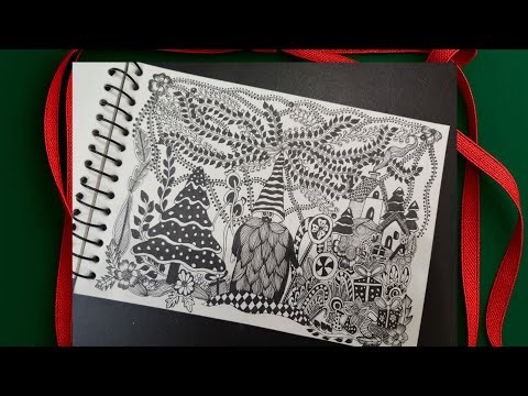 Christmas Drawing || Christmas Zentangle || Doodle
