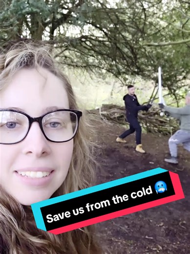 It's too dang cold out here #itscold #swordtraining #foamswords #funwithswords #combattraining