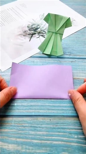 How to Make a Paper Dress 👗 | Easy Origami Dress Tutorial (DIY)