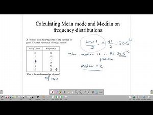 mean mode median from organized data