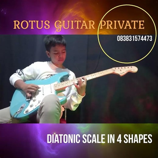 Diatonic Scale in 4 Shapes Mike #kursusgitarkediri #lesgitarkediri #rotusguitarprivate 141