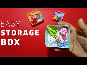 How to make easy Storage box using paper| Diy Storage box using paper for kids| Origami storage box