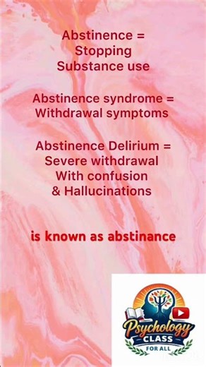 Abstinence #psycholgyfacts #psychologyvocabulary #psychologyterminology #pychologypracticeclass