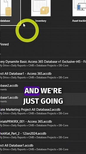 Getting Started What a Database in Access Looks Like #shorts