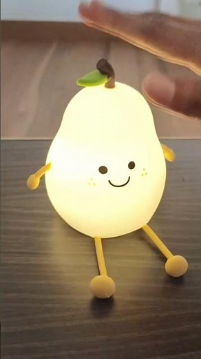 Touch silicone pear night lamp review | Cute night light for kids room ✨